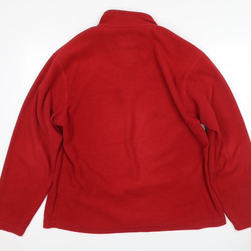 Regatta Men's Red Fleece 1/4 Zip Sweatshirt Size L