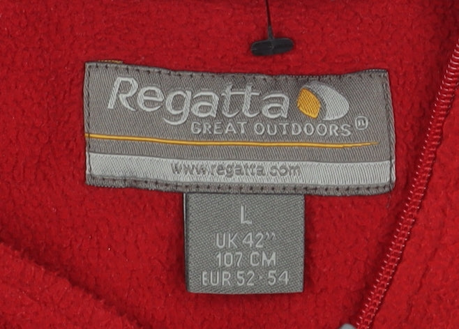 Regatta Men's Red Fleece 1/4 Zip Sweatshirt Size L