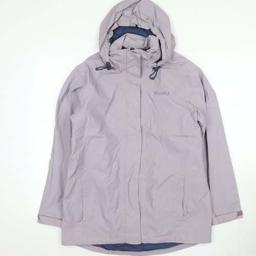 Weird Fish Women's Purple Waterproof Rain Coat M