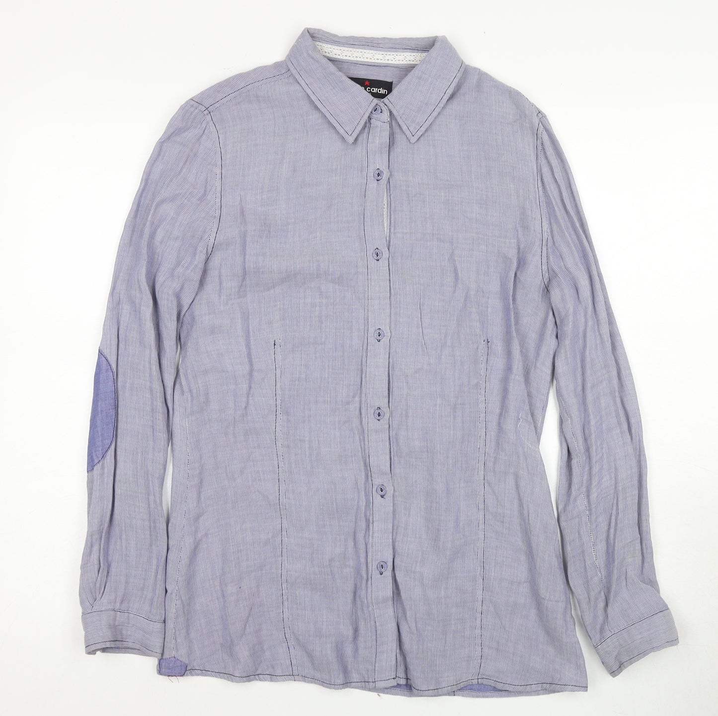 Pierre Cardin Men's Blue Striped Dress Shirt