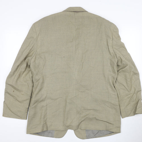 Daniel Hechter Men's Beige Check Blazer Size 42S