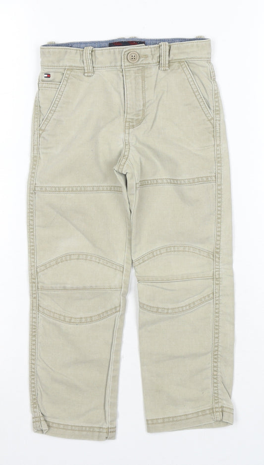 Tommy Hilfiger Boys Beige Straight Jeans, Size 4 Years