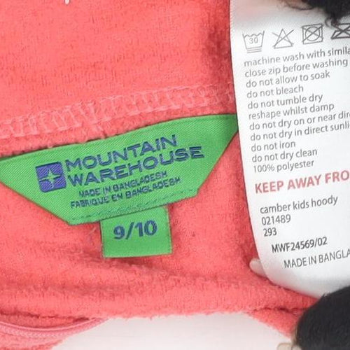 Mountain Warehouse Girls Pink Fleece Hoodie 9-10 Years