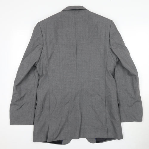 Crombie Men's Grey Blazer Size 38 Regular Wool