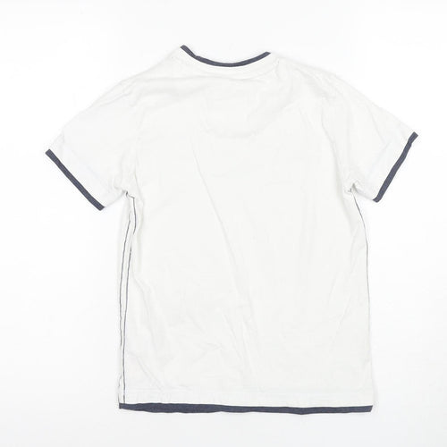 SoulCal & Co Boys White Ringer T-Shirt, 9-10 Years, Logo Print