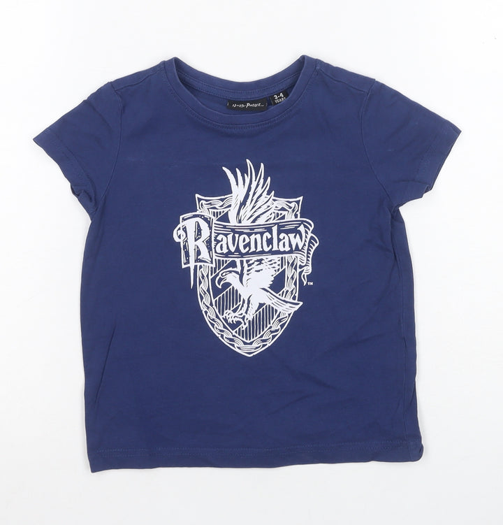 Harry Potter Boys Ravenclaw Blue T-Shirt 3-4 Years Short Sleeve