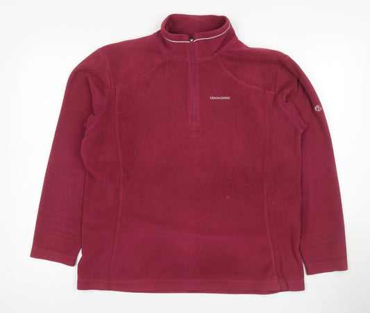 Craghoppers Women's Red Fleece Pullover Sweatshirt, Size 14