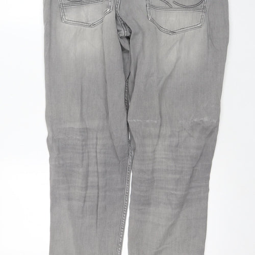 Jack & Jones Men’s Grey Slim Straight Jeans