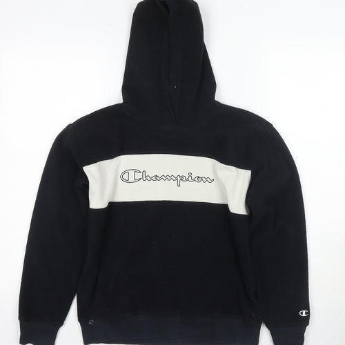 Champion Boys Black Pullover Hoodie - Large, Casual, Logo