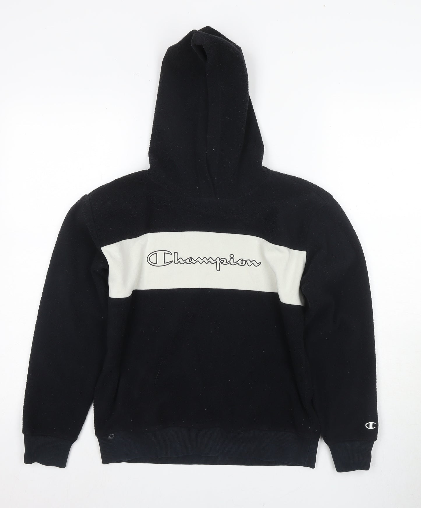Champion Boys Black Pullover Hoodie - Large, Casual, Logo