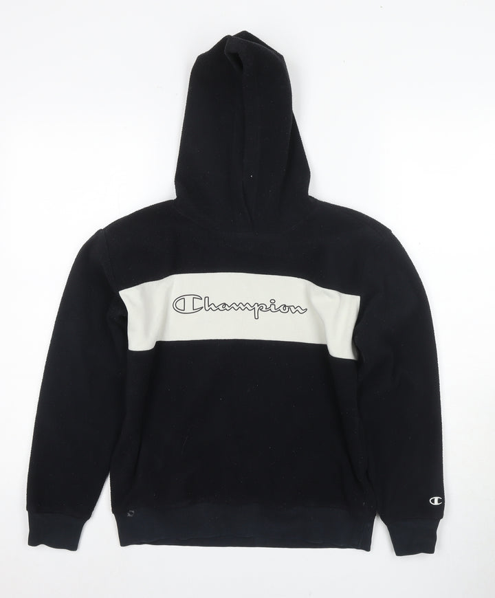 Champion Boys Black Pullover Hoodie - Large, Casual, Logo