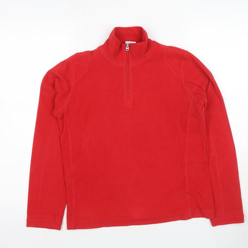 Columbia Women's Red Fleece Pullover Hoodie S