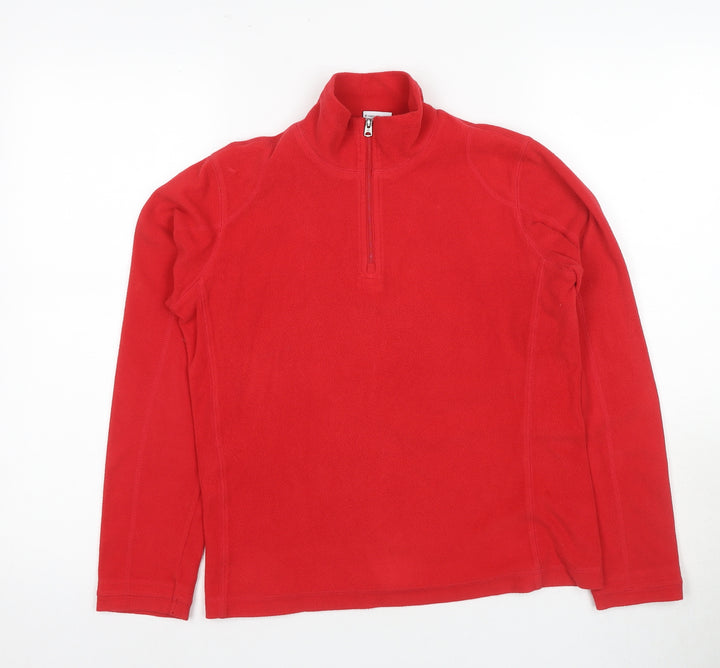 Columbia Women's Red Fleece Pullover Hoodie S