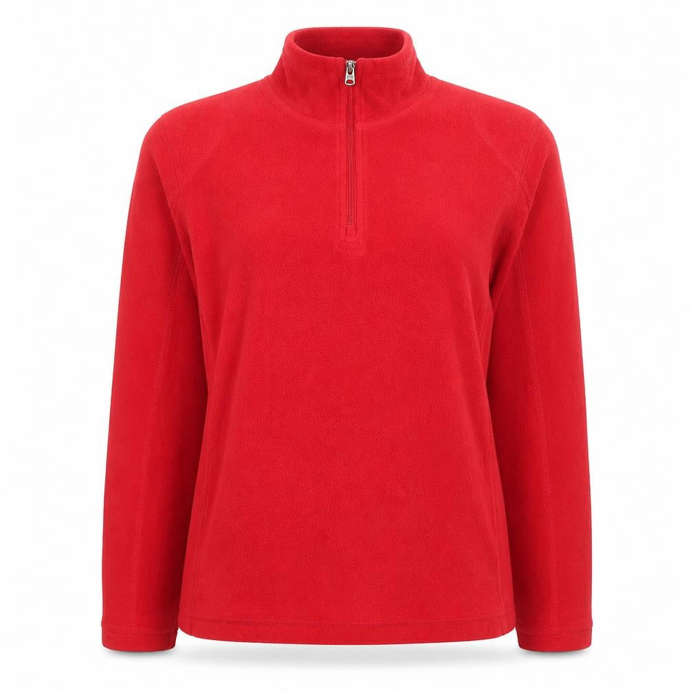Front view of Columbia Women's Red Fleece Pullover Hoodie S