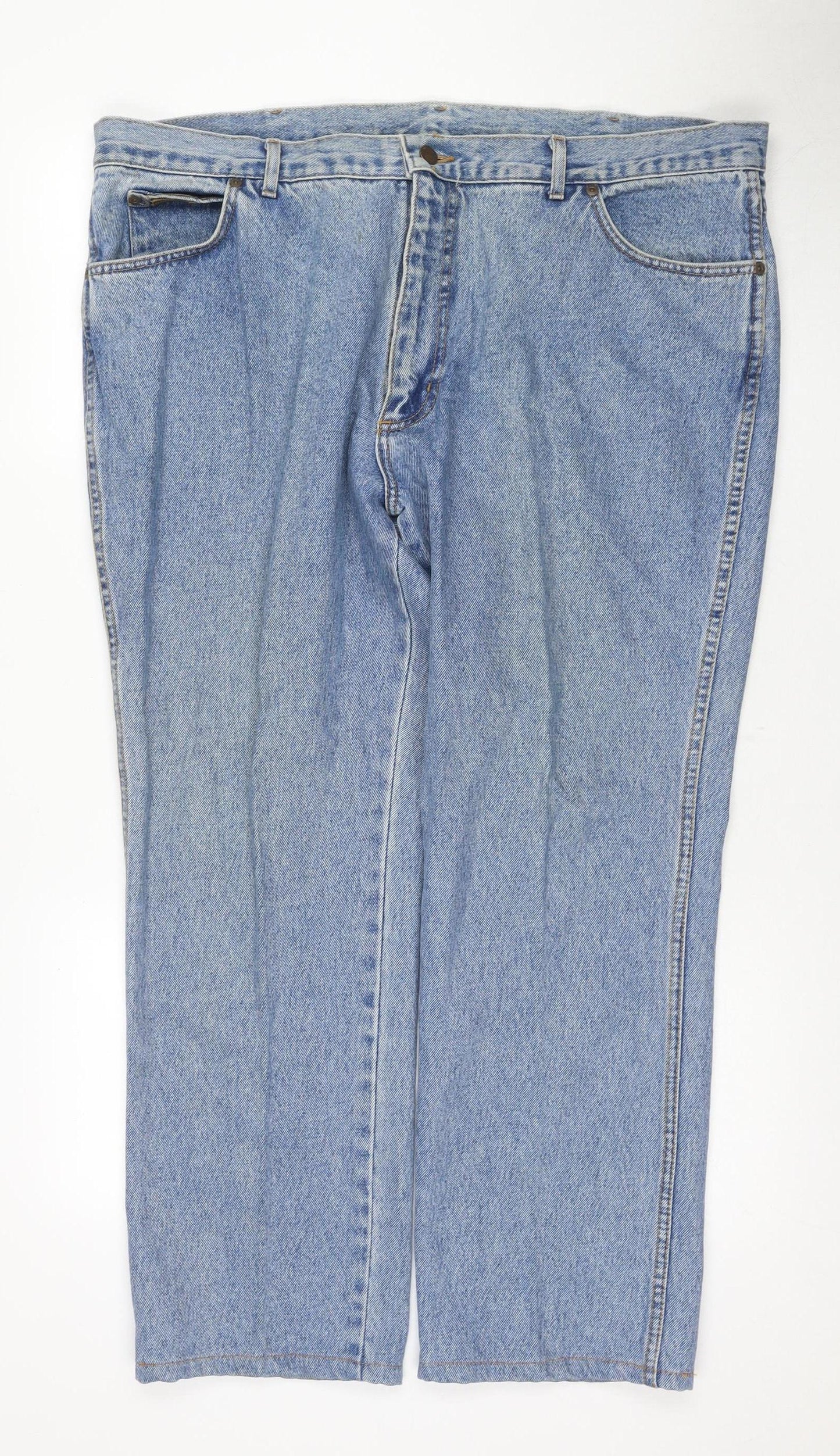 Wrangler Men's Blue Denim Straight Leg Jeans - 42/30