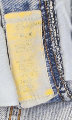 Wrangler Men's Blue Denim Straight Leg Jeans - 42/30