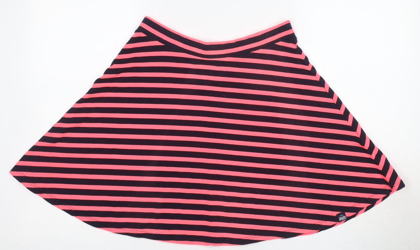 Superdry Women's Multicoloured A-Line Striped Skirt, Size L