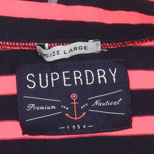 Superdry Women's Multicoloured A-Line Striped Skirt, Size L