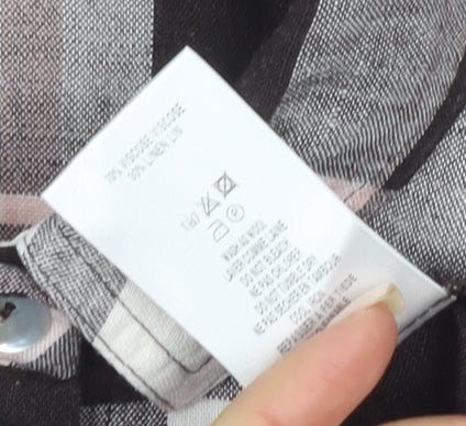 Eastex Women's Black Plaid Button-Up Shirt, Size 12