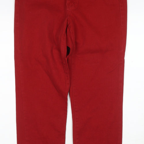 DKNY Women's Red Regular Jeans Size 10
