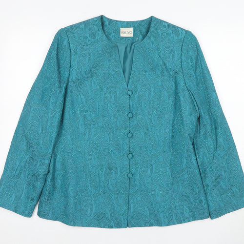 Eastex Women's Green Suit Jacket Size 10 Paisley