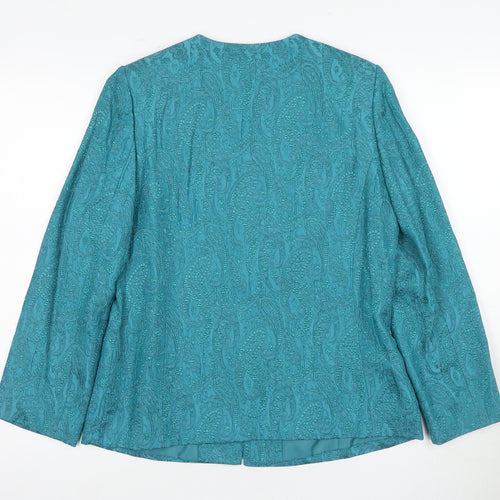 Eastex Women's Green Suit Jacket Size 10 Paisley