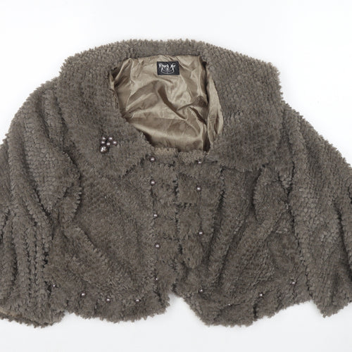 Frock Me Women's Grey Cropped Cape Jacket Size L