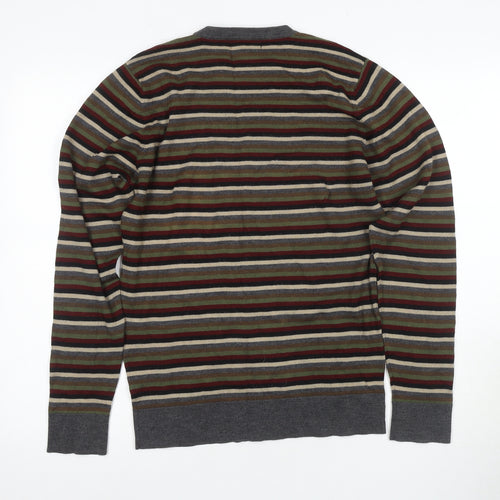 Linea Men's Multicoloured Striped Wool Jumper S