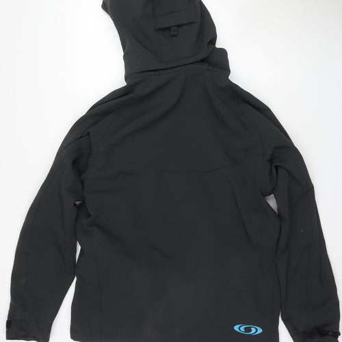 Salomon Men's Black Hooded Mid-Length Jacket M