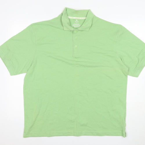 Urban Spirit Men's Green XL Polo Shirt, Casual, Short Sleeve