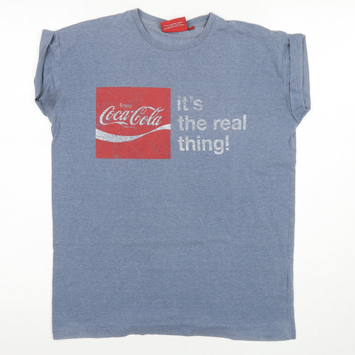 Coca-Cola Blue Unisex T-Shirt Size 8 Casual Wear