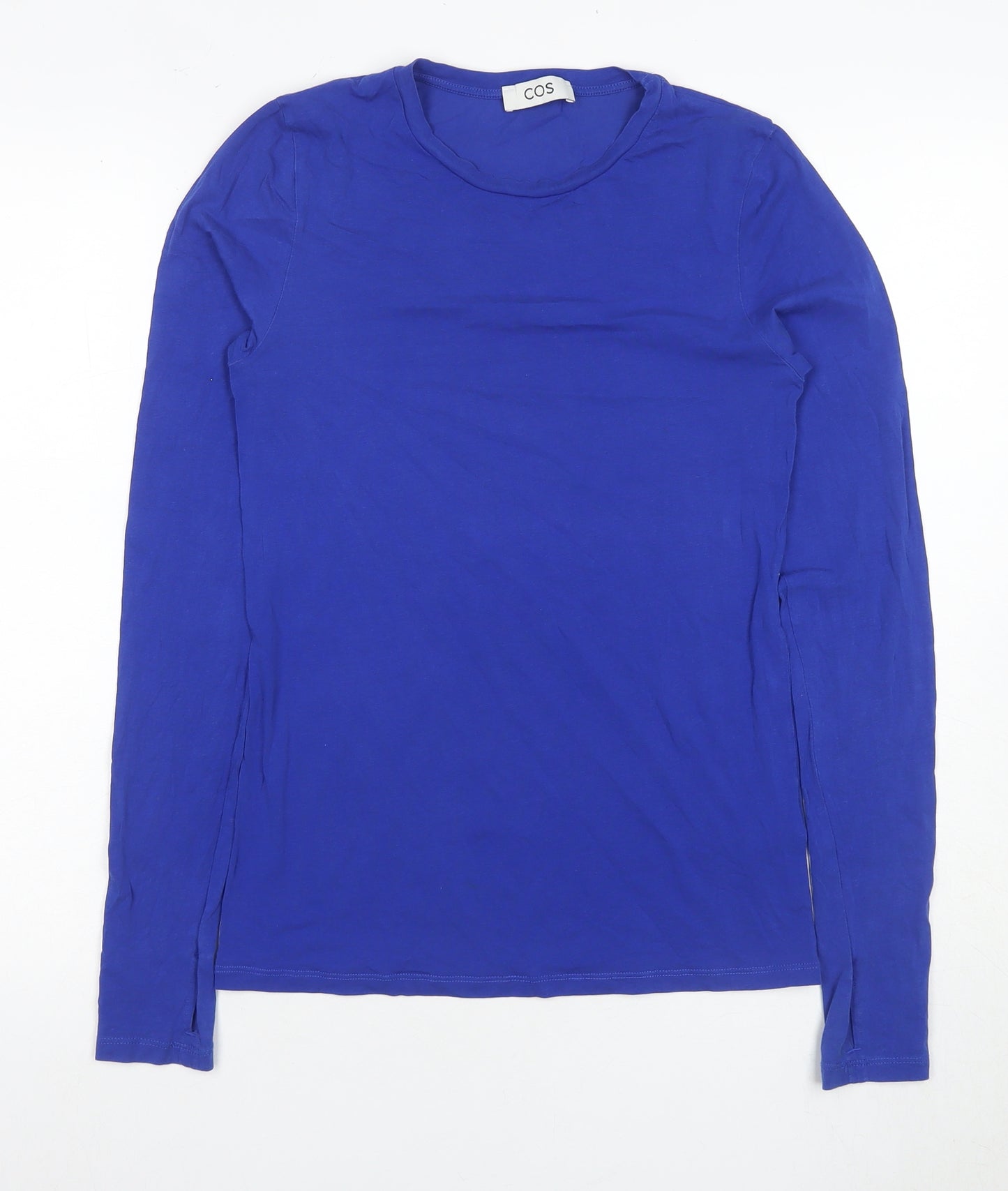 COS Women's Blue Long Sleeve T-Shirt M Stretch