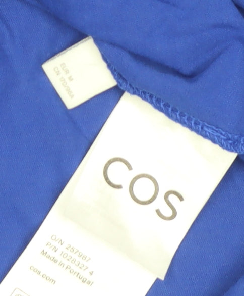 COS Women's Blue Long Sleeve T-Shirt M Stretch