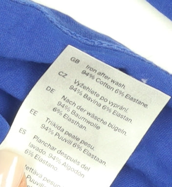 COS Women's Blue Long Sleeve T-Shirt M Stretch