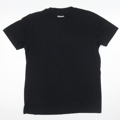 Breed Men's Black Graphic Medium T-Shirt