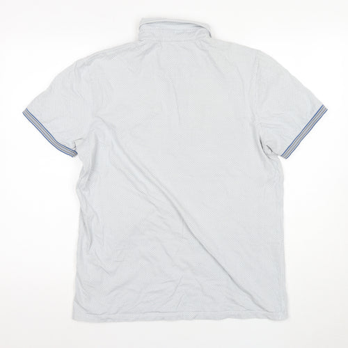 Ted Baker Men's Blue Geometric Polo Shirt M