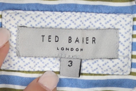 Ted Baker Men's Blue Geometric Polo Shirt M