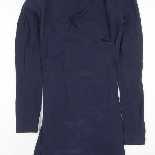 American Apparel Women's Blue Long Sleeve Sheath Dress