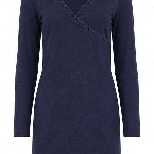 American Apparel Women's Blue Long Sleeve Sheath Dress