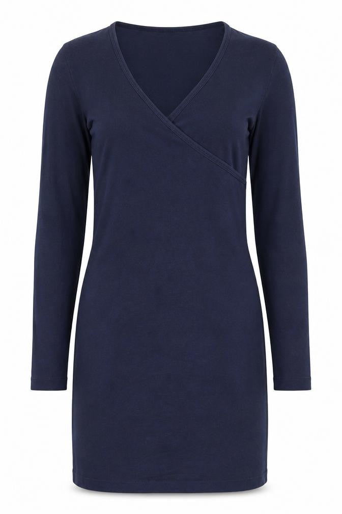 American Apparel Women's Blue Long Sleeve Sheath Dress