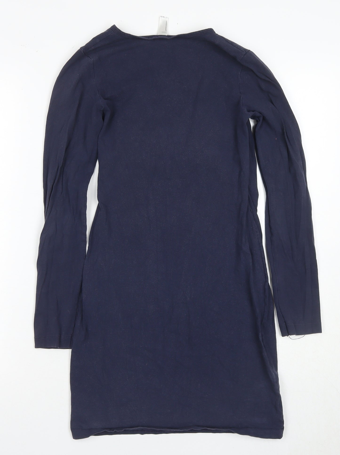 American Apparel Women's Blue Long Sleeve Sheath Dress