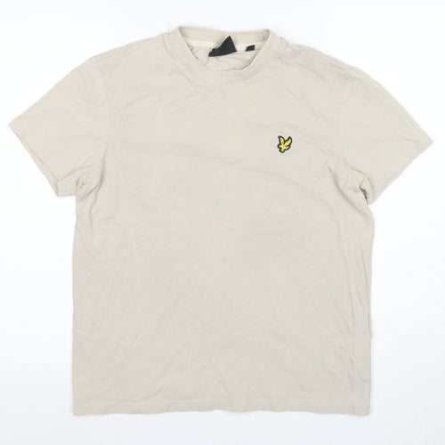 Lyle & Scott Beige Men's Medium Cotton T-Shirt