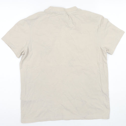 Lyle & Scott Beige Men's Medium Cotton T-Shirt