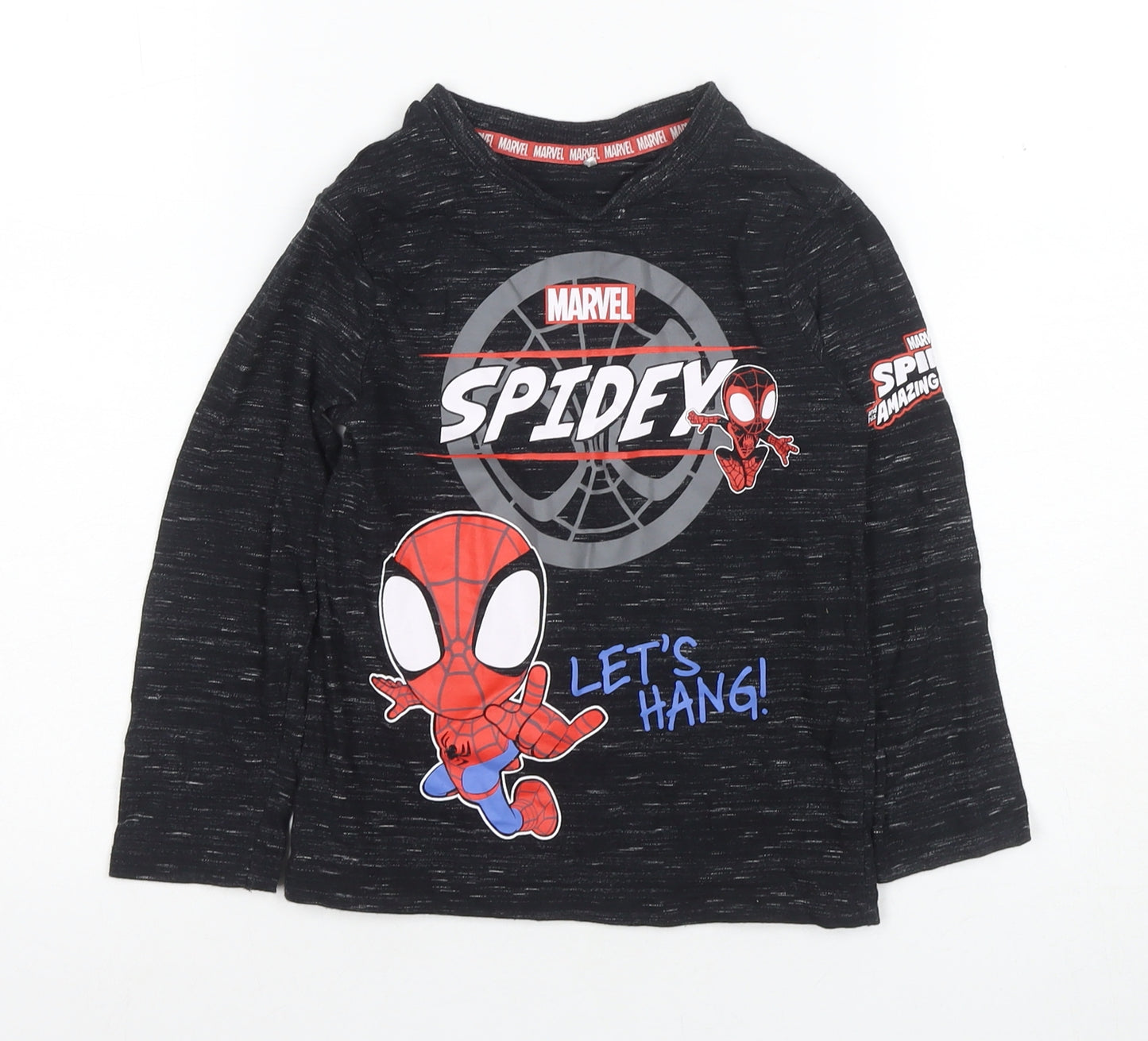George Boys Black Spider-Man Long Sleeve T-Shirt 4-5 Years