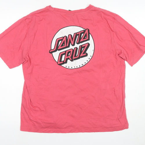 Santa Cruz Pink Crew Neck Women's T-Shirt Size 12
