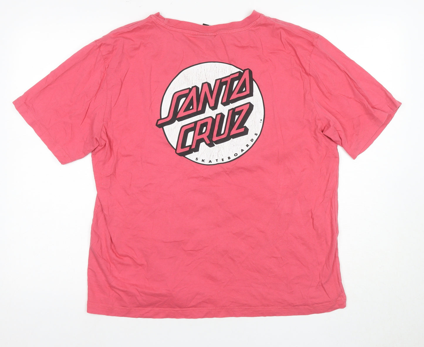 Santa Cruz Pink Crew Neck Women's T-Shirt Size 12