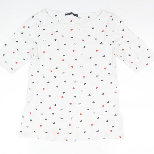 Marks and Spencer Women's White T-Shirt Size 12