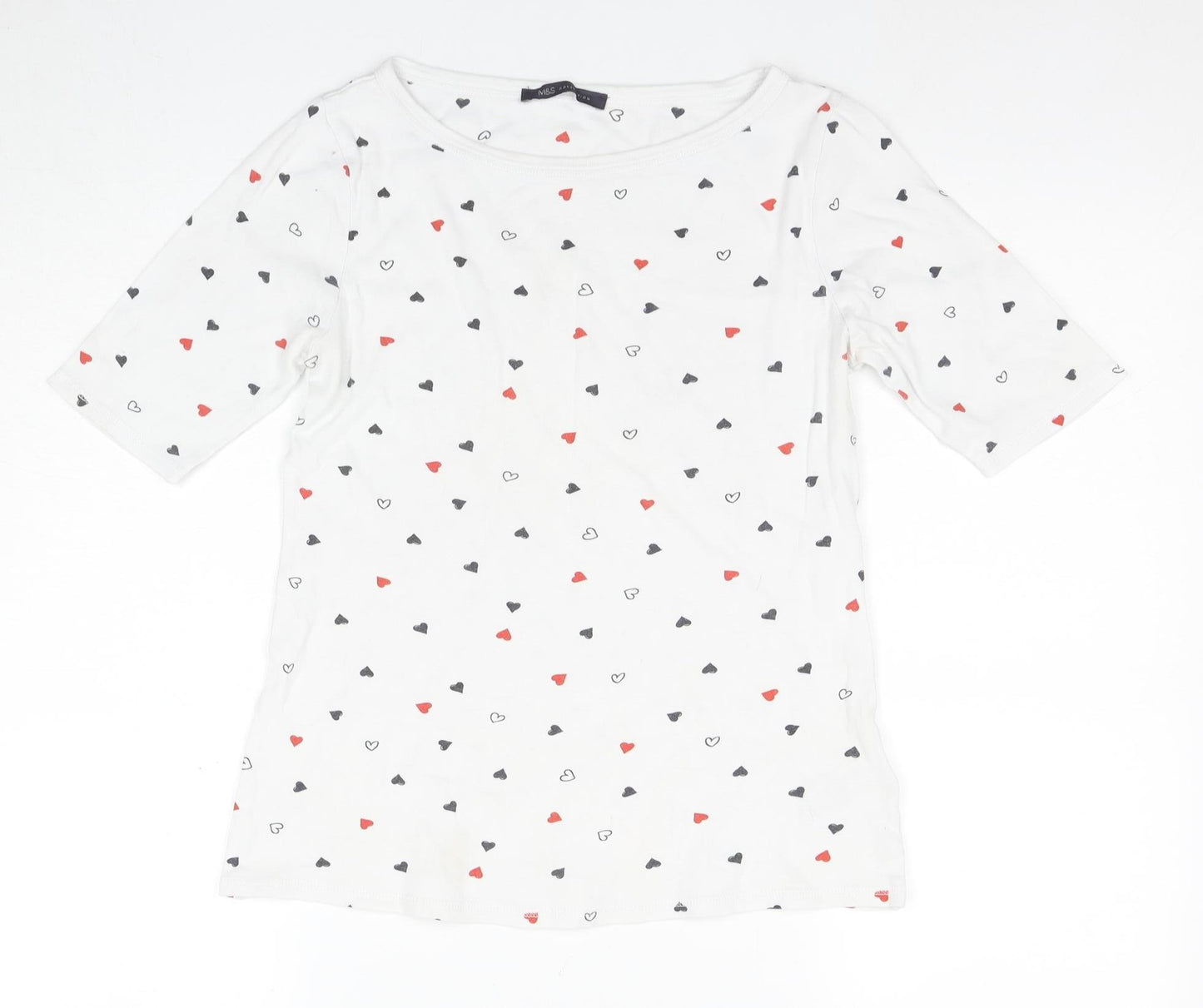 Marks and Spencer Women's White T-Shirt Size 12