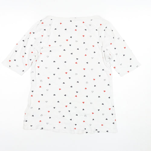 Marks and Spencer Women's White T-Shirt Size 12