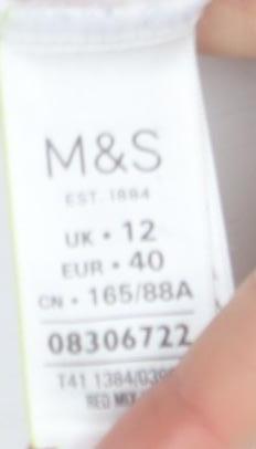 Marks and Spencer Women's White T-Shirt Size 12